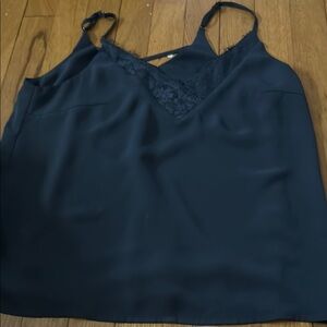 Black Lace Trim Cami Top